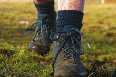 Muddy Hiking Boots